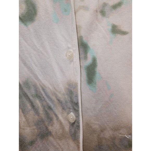 Sonoma Pajama Top Womens Sz Medium Tie Dye Button Down Short Sleeve - Picture 2 of 5
